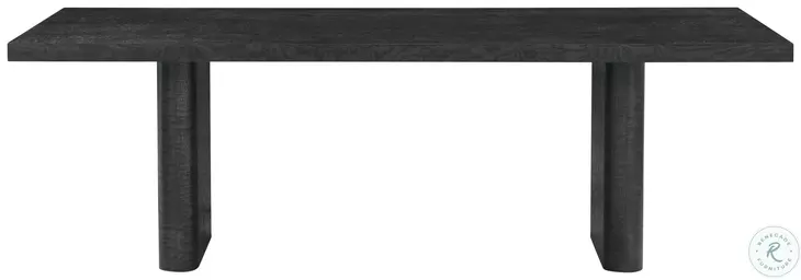 Kesden Silent Black 92" Extendable Rectangular Dining Table