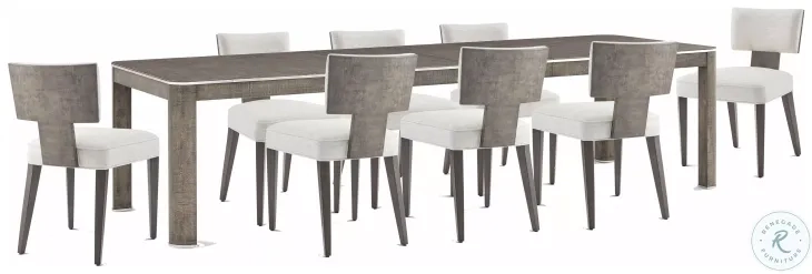 Hudson Pebble Grey 84" Extendable Rectangular Dining Room Set