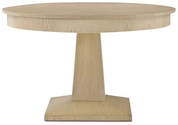 Balboa Coastal Brown 60" Extendable Round Dining Table
