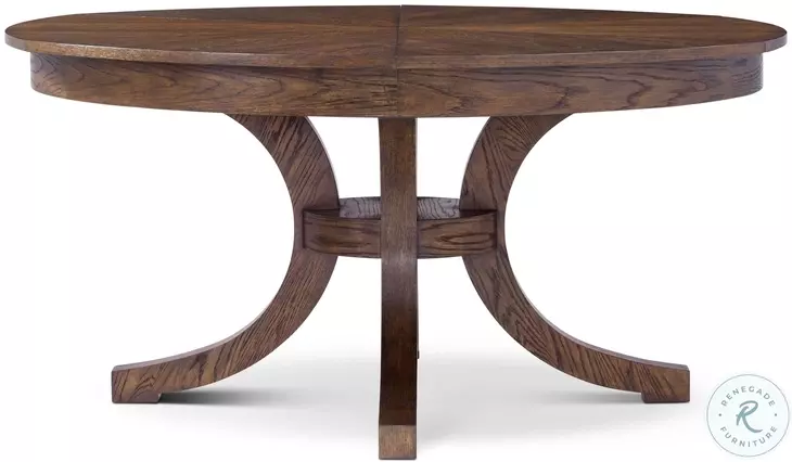 Surrey Brownstone Jupe Extendable 63" Round Dining Table