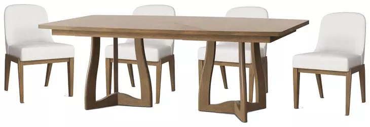 Coastal Tobacco 120" Extendable Rectangular Vero Dining Room Set