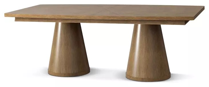 Coastal Tobacco 120" Extendable Rectangular Galveston Dining Table