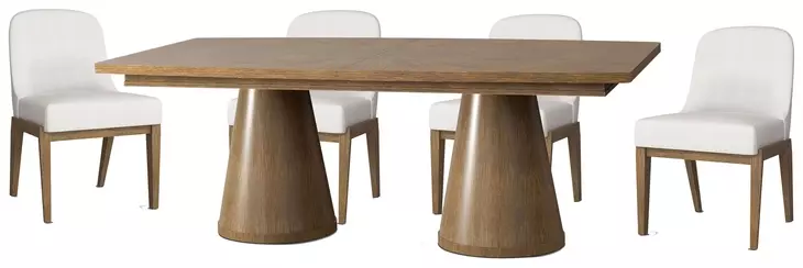 Coastal Tobacco 120" Extendable Rectangular Galveston Dining Room Set