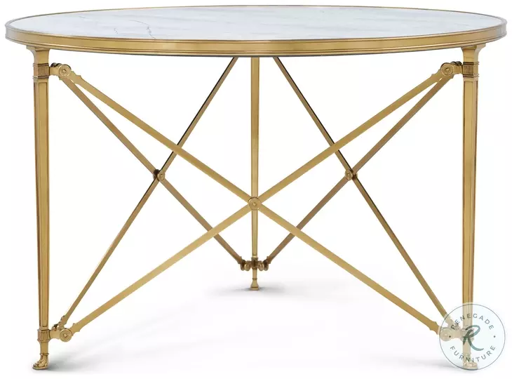 Spencer London Cannes Brass 45" Round Center Table
