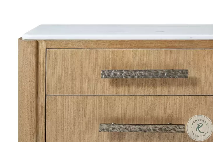Essence Blonde And Marble 3 Drawer Nightstand