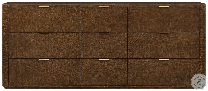 Kesden Pyramid Brown Large 9 Drawer Dresser