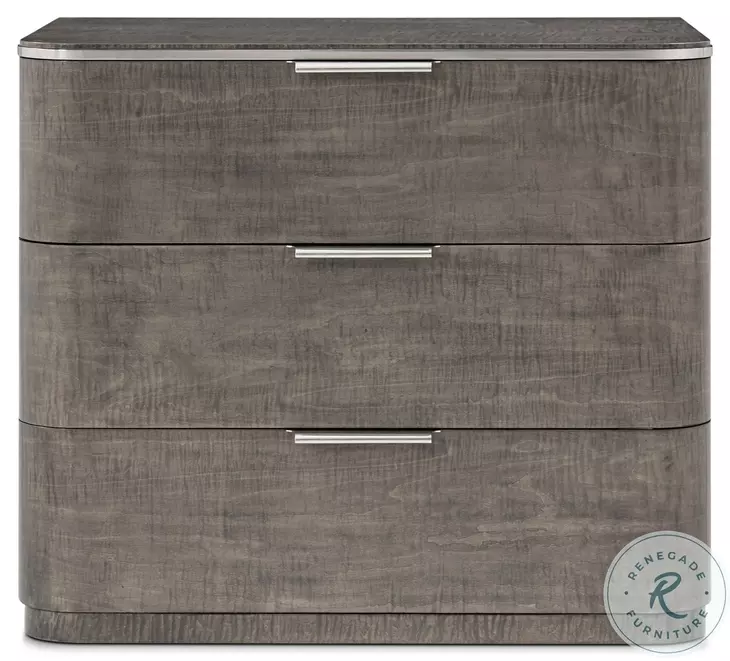 Hudson Pebble Grey 3 Drawer Nightstand
