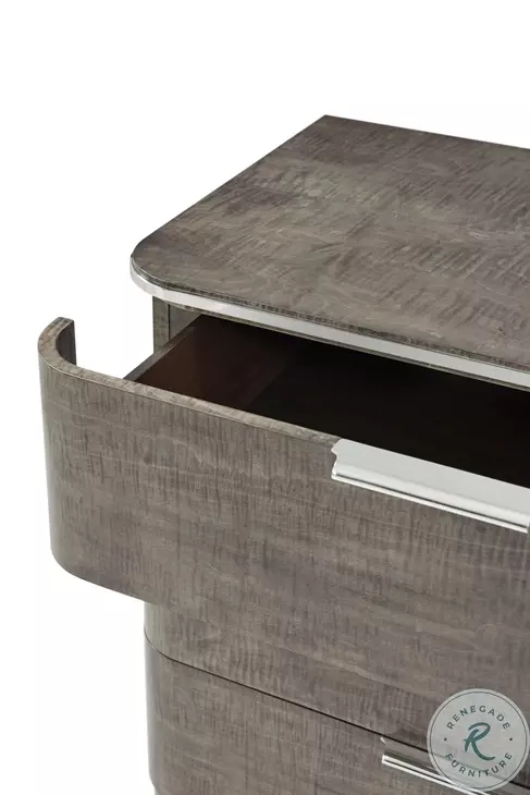 Hudson Pebble Grey 3 Drawer Nightstand