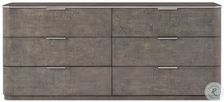 Hudson Pebble Grey 6 Drawer Dresser