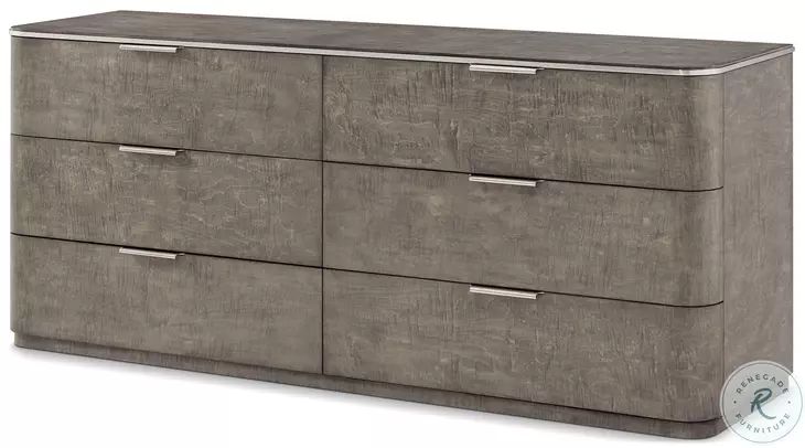 Hudson Pebble Grey 6 Drawer Dresser