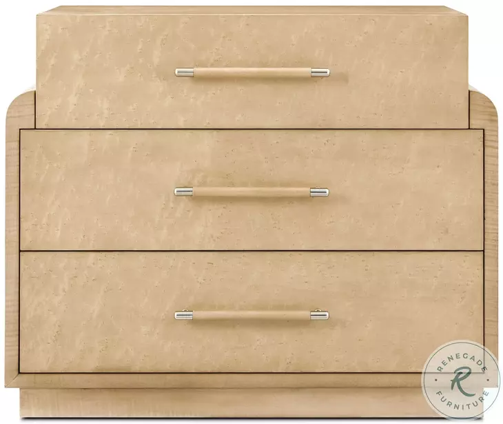 Origins Sesame Plinth 3 Drawer Nightstand