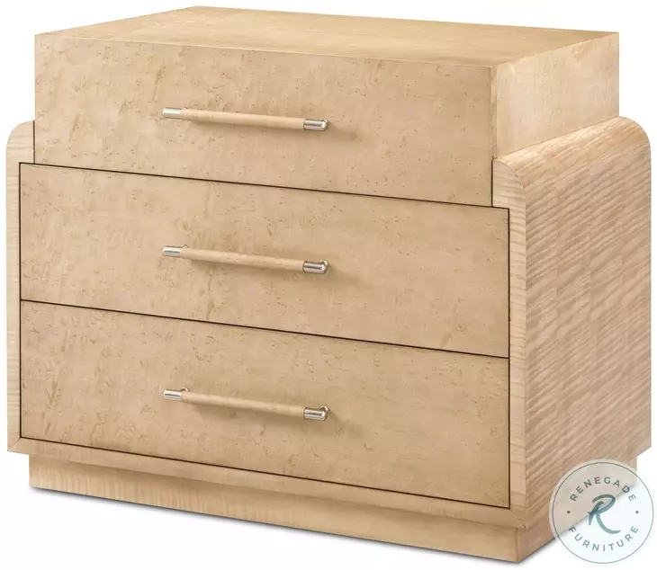 Origins Sesame Plinth 3 Drawer Nightstand