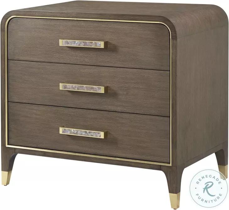 Judith Leiber Mink 3 Drawer Nightstand