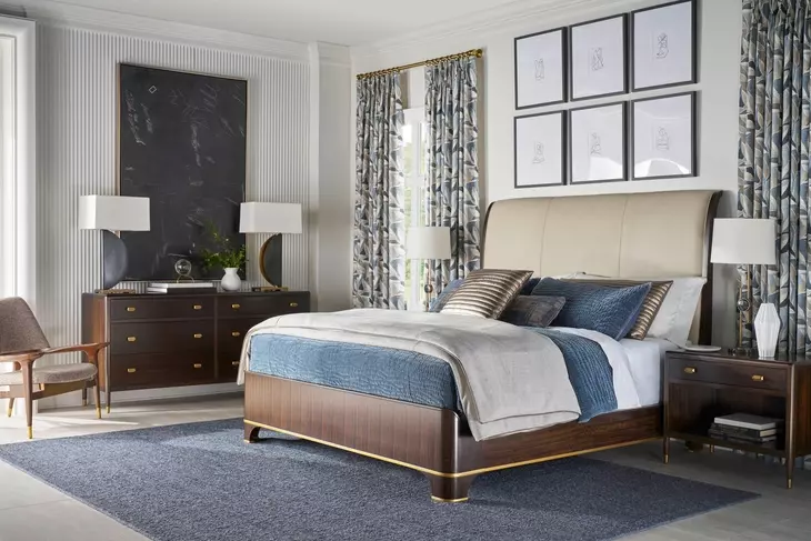 Spencer Green Park Fumed and Gold 6 Drawer Berkeley Dresser