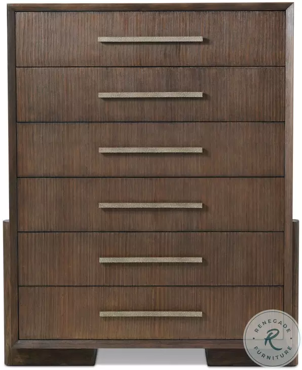 Urbane Campfire Tall 6 Drawer Dresser