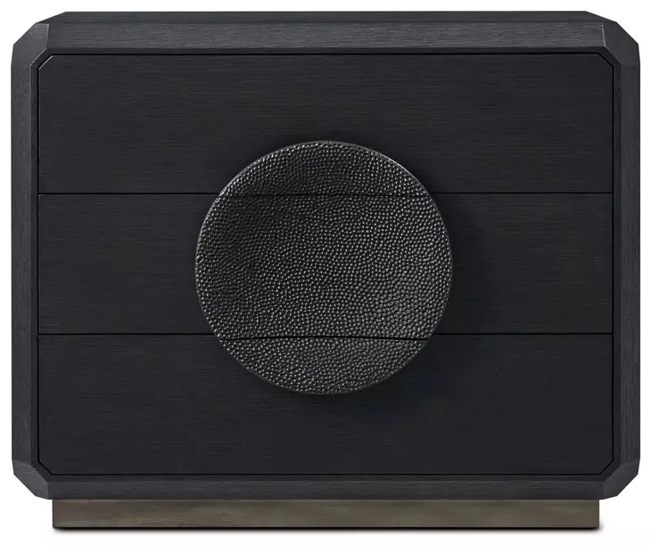 Spencer ST James Onyx and Deep Brown 3 Drawer Nightstand