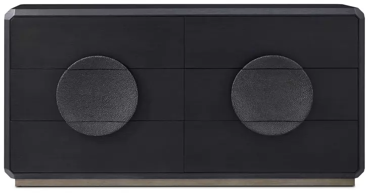 Spencer ST James Onyx and Deep Brown 6 Drawer Dresser