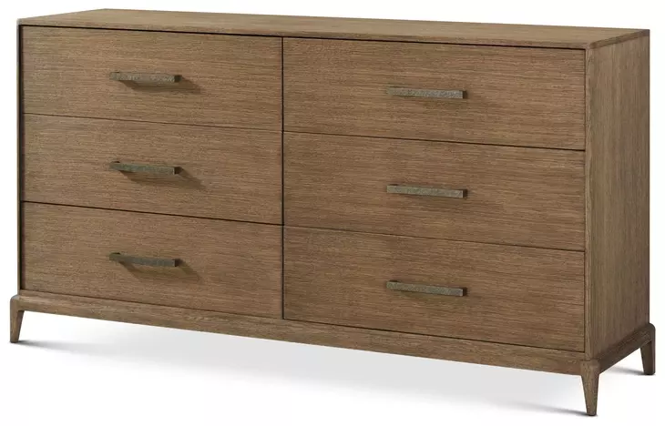 Coastal Tobacco 6 Drawer Townsend Dresser