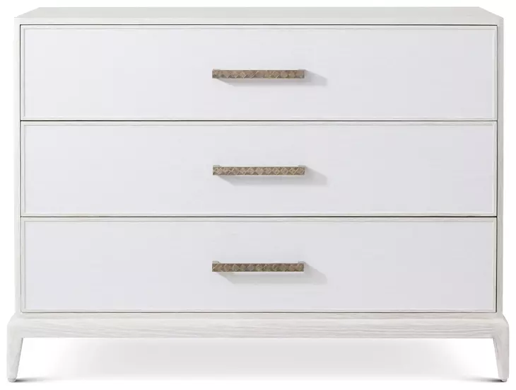 Coastal Sandbar 3 Drawer Mizner Bachelor's Chest with Wallpaper