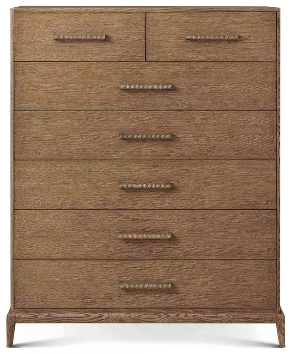 Coastal Tobacco and Beige Crandon Park Upholstered Panel Bedroom Set