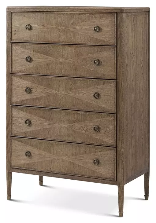 Willow Creek Tobacco 5 Drawer Woodford Tall Chest