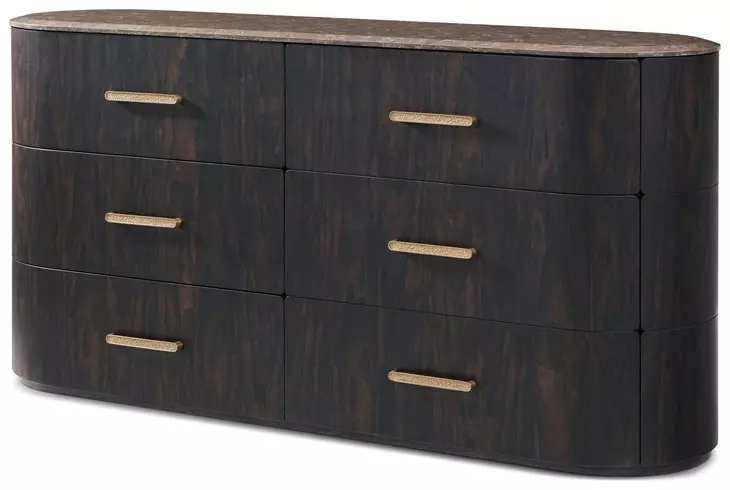 Judith Leiber Couture Bourbon 6 Drawer Encore Quartz Top Dresser