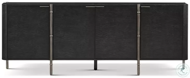 Kesden Silent Black Metal 4 Door Sideboard