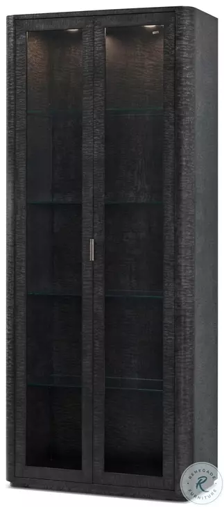 Kesden Silent Black 2 Door Curio Cabinet