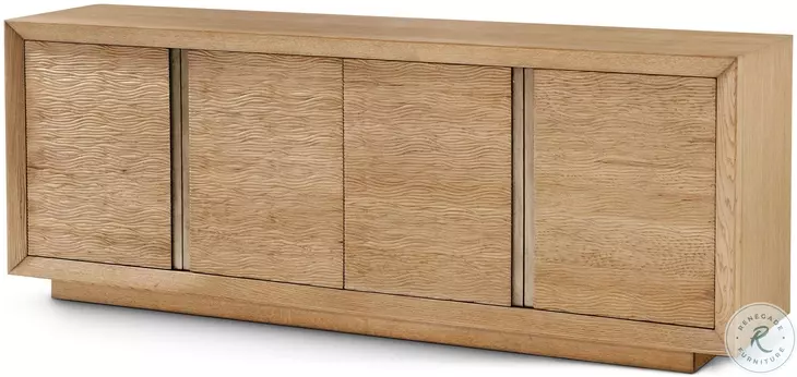 Essence Blonde And Brushed Pewter 90" Media Cabinet