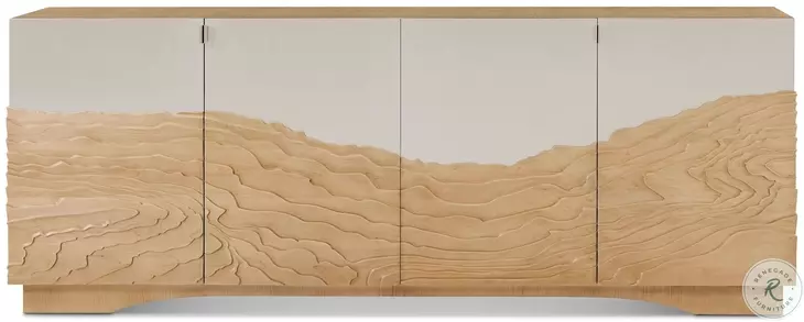 Origins Wooden Citrine And Sesame Strata 4 Doors Credenza