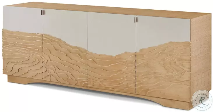 Origins Wooden Citrine And Sesame Strata 4 Doors Credenza