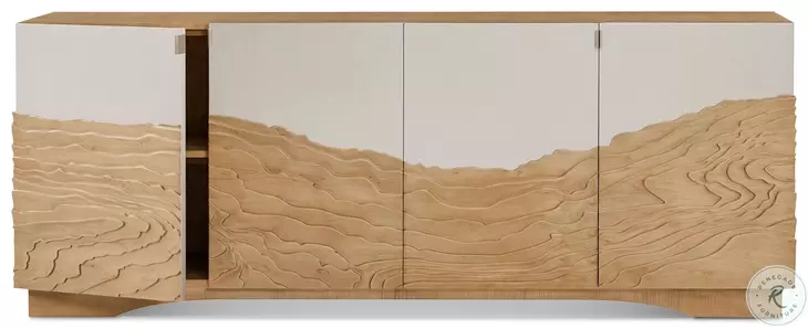 Origins Wooden Citrine And Sesame Strata 4 Doors Credenza