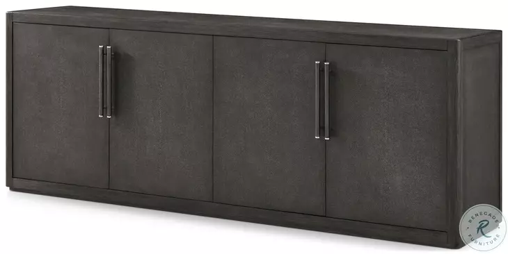 Maxwell Obsidian And Shagreen 4 Doors Sideboard