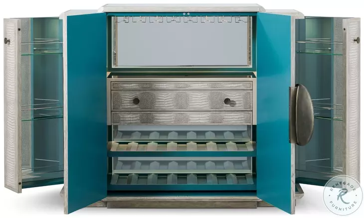 Spencer ST. James Argento 2 Door Bar Cabinet