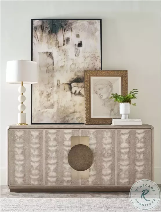 Spencer ST. James Argento And Deep Brown 4 Doors Credenza