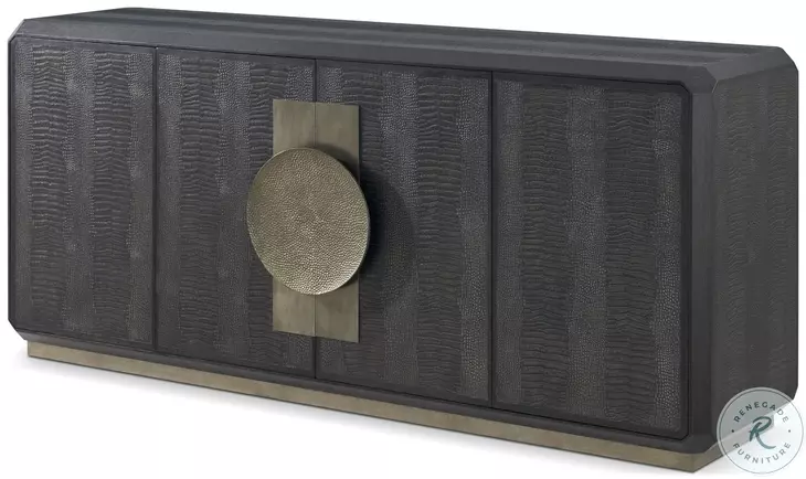 Spencer ST. James Lusso Onyx And Deep Brown 4 Doors Credenza