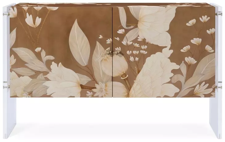 Bouquet Toasted Cashew and Beige 2 Door Accent Cabinet