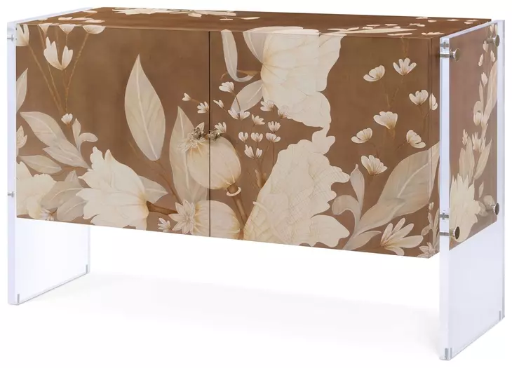 Bouquet Toasted Cashew and Beige 2 Door Accent Cabinet