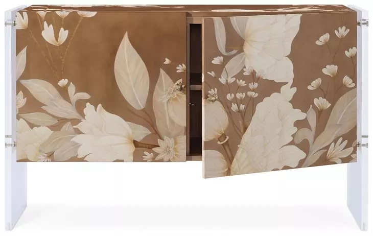 Bouquet Toasted Cashew and Beige 2 Door Accent Cabinet
