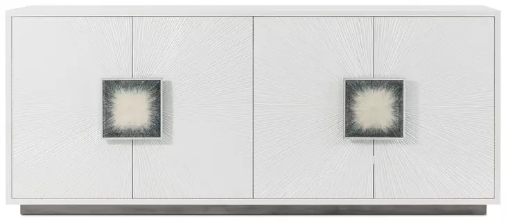 Panos Cream and Blue 4 Door Sideboard