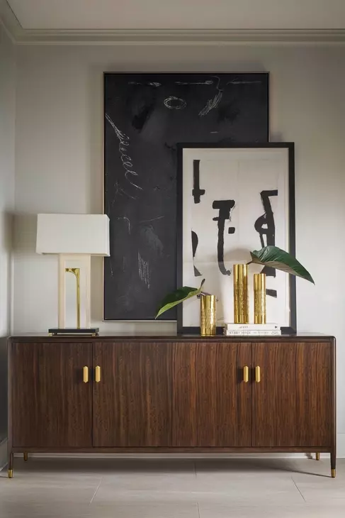 Spencer Green Park Fumed and Gold 4 Door Lane Sideboard