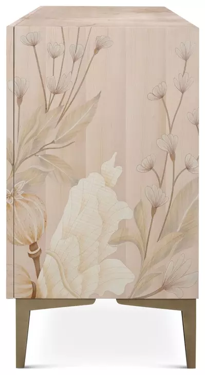 Bouquet Buttercream and Beige 4 Door Sideboard