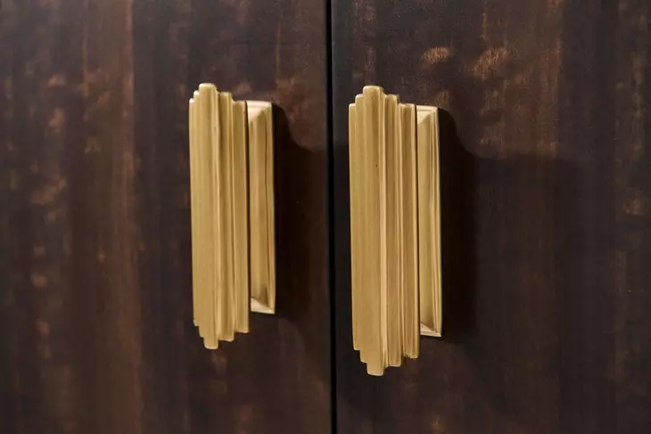 Spencer Green Park Fumed and Gold 3 Door Clarges Sideboard