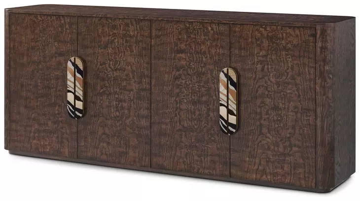 Orbis Pyramid Brown 4 Door Timberline Sideboard