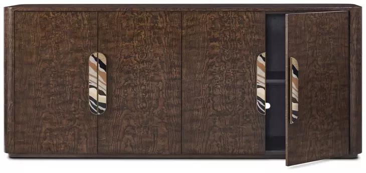 Orbis Pyramid Brown 4 Door Timberline Sideboard