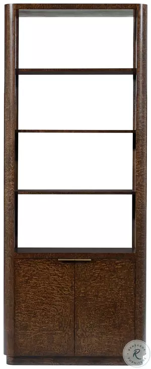 Kesden Pyramid Brown 4 Shelves Bookshelf