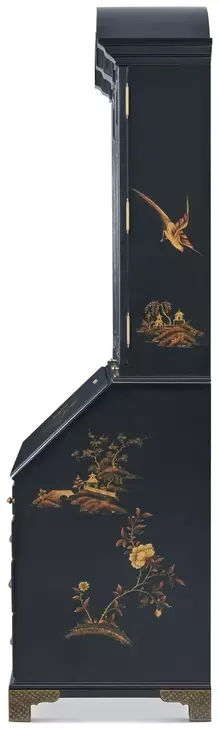 Brushwork Black and Gold Pavilion Secretaire