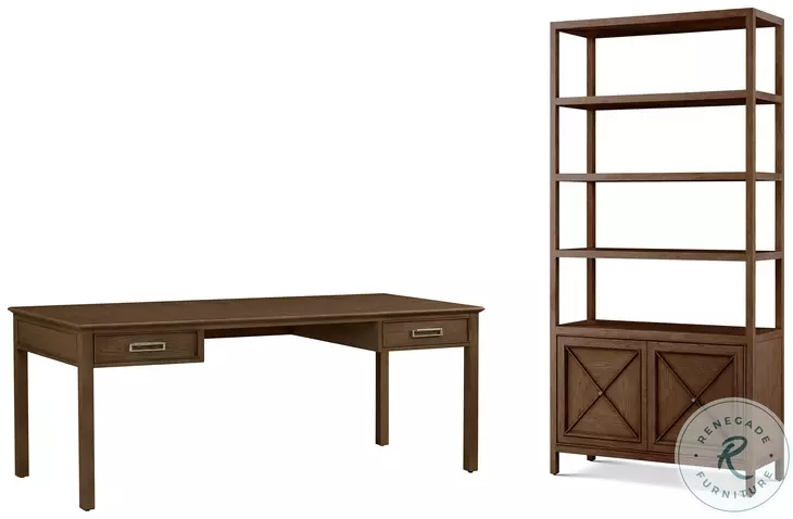 Surrey Brownstone 60" Drawer Home Office Set