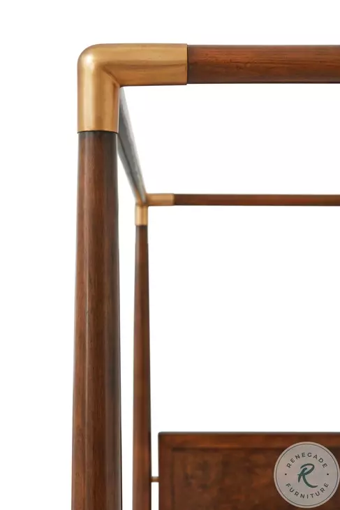 Kesden Pyramid Brown California King Poster Canopy Bed