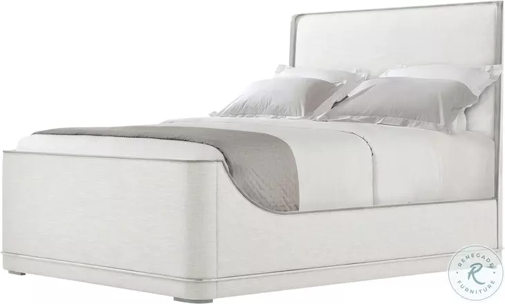 Hudson Pebble Grey Upholstered Queen Panel Bed